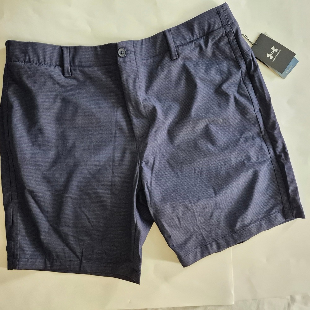 Under Armour Mens Iso-Chill Airvent Golf Shorts Navy Blue 40 1370084 9in Inseam